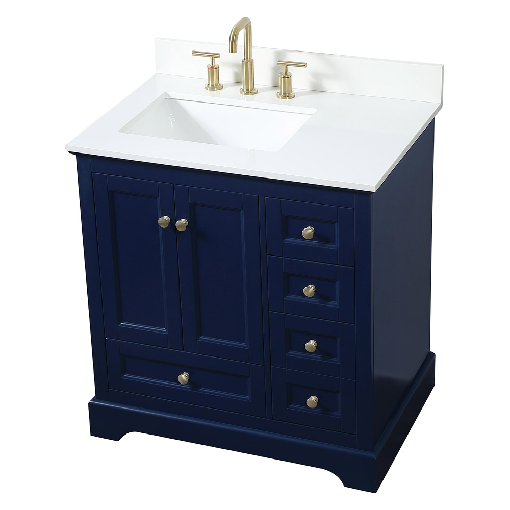 Elegant Bathroom Vanity - Blue (VF15532BL-BS)