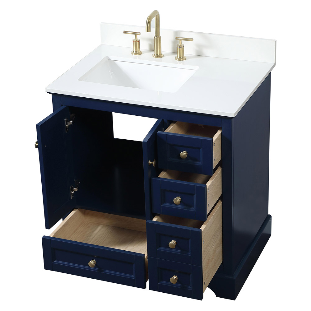 Elegant Bathroom Vanity - Blue (VF15532BL-BS)