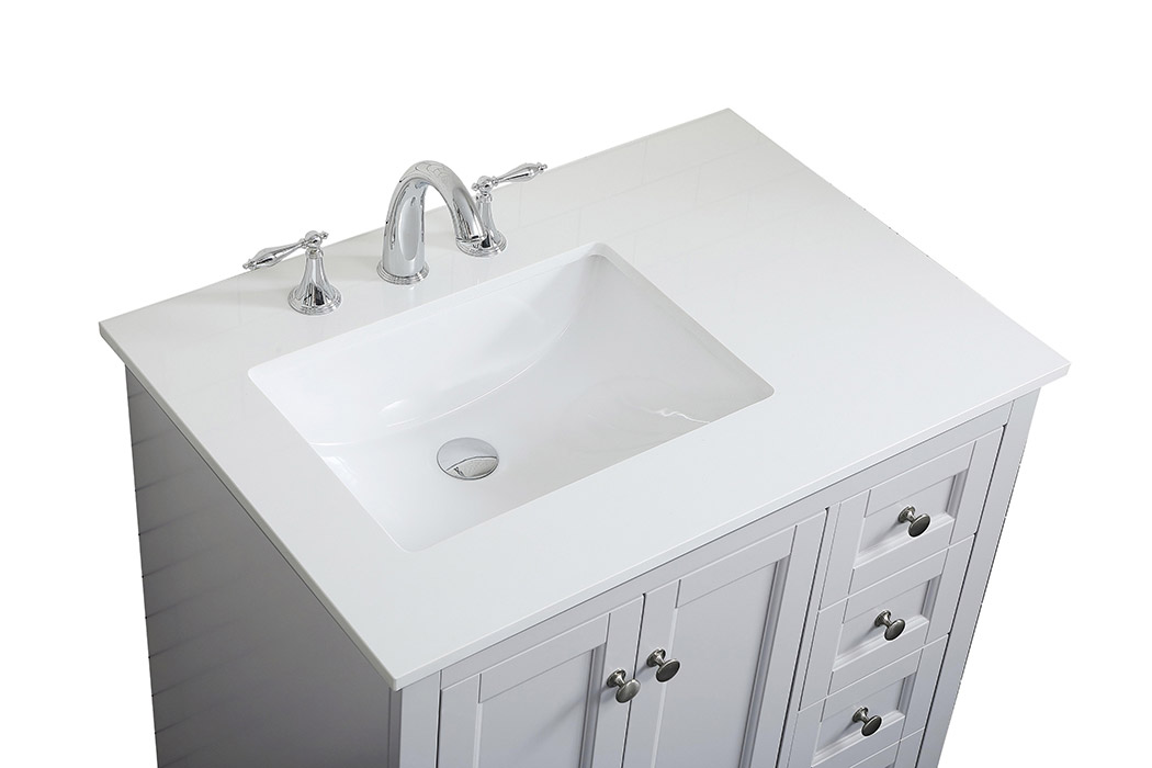 Elegant Bathroom Vanity - Gray (VF15532GR)