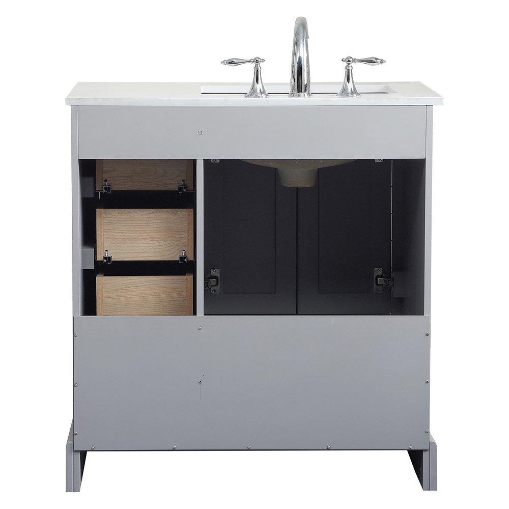 Elegant Bathroom Vanity - Gray (VF15532GR)