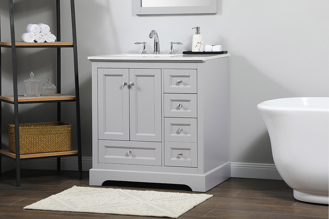 Elegant Bathroom Vanity - Gray (VF15532GR)