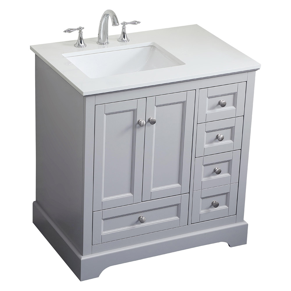 Elegant Bathroom Vanity - Gray (VF15532GR)