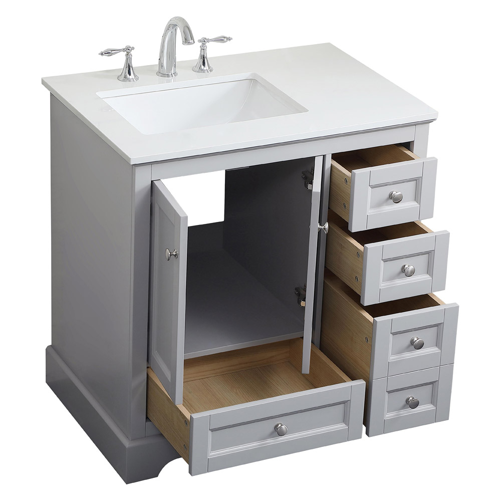 Elegant Bathroom Vanity - Gray (VF15532GR)