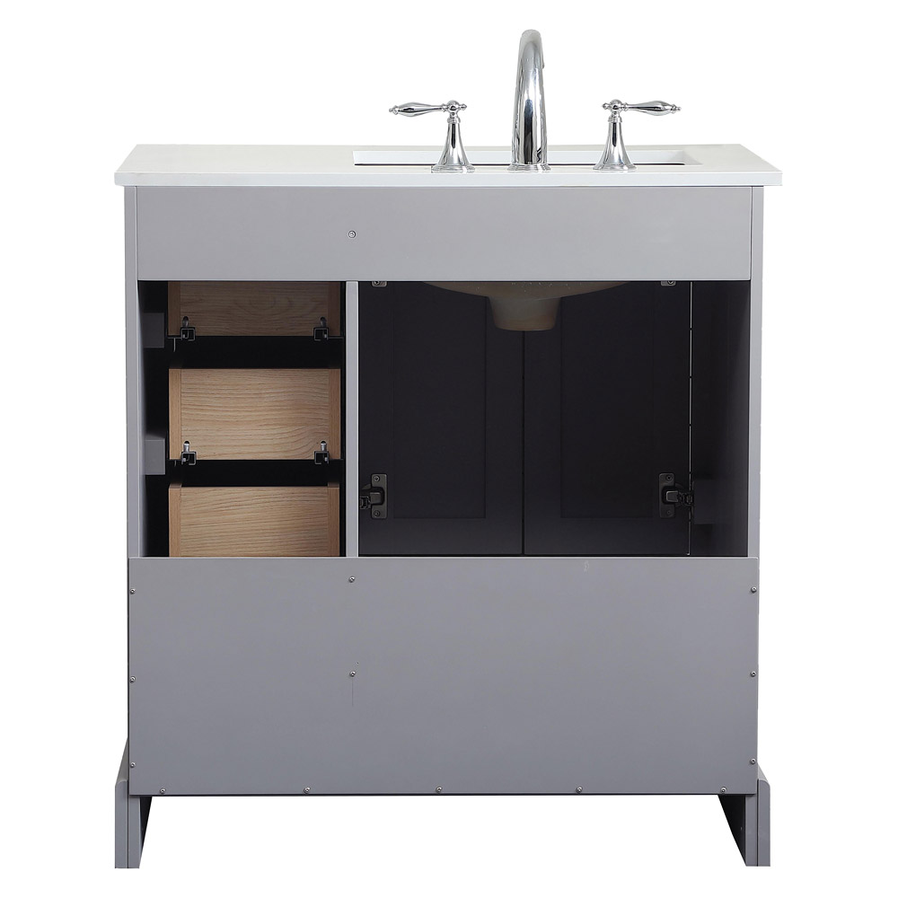 Elegant Bathroom Vanity - Gray (VF15532GR-BS)