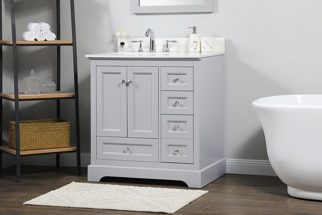 Elegant Bathroom Vanity - Gray (VF15532GR-BS)