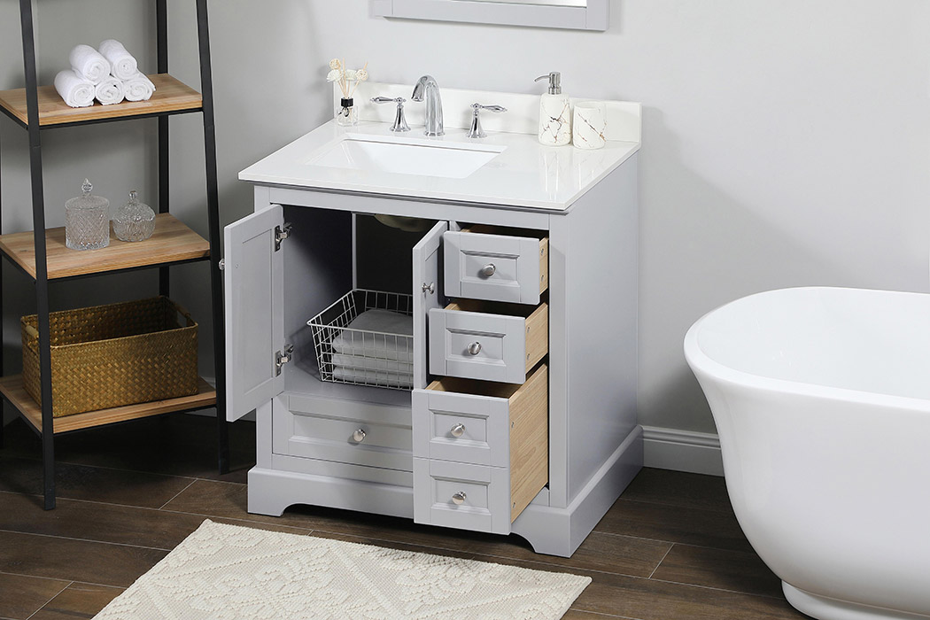 Elegant Bathroom Vanity - Gray (VF15532GR-BS)