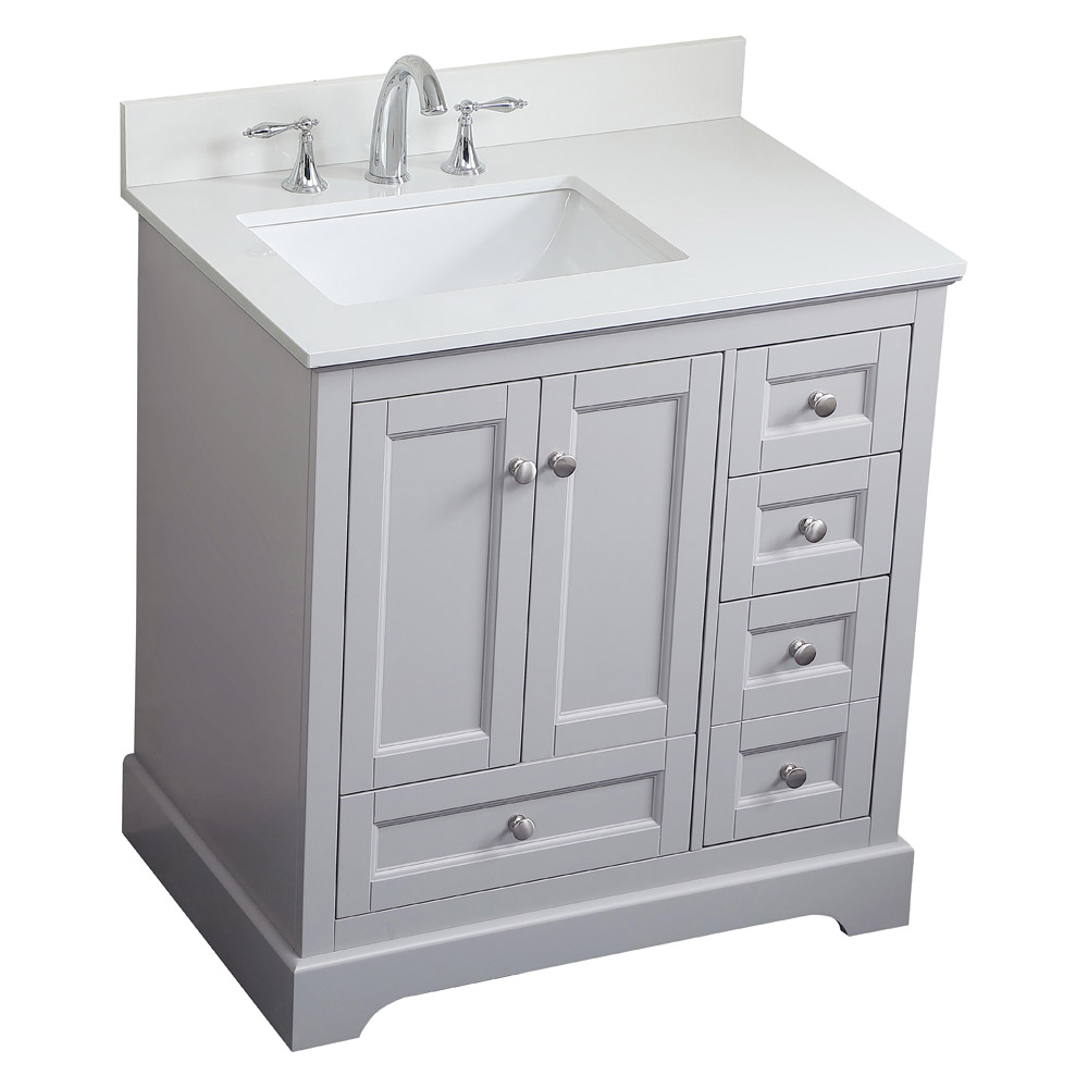 Elegant Bathroom Vanity - Gray (VF15532GR-BS)