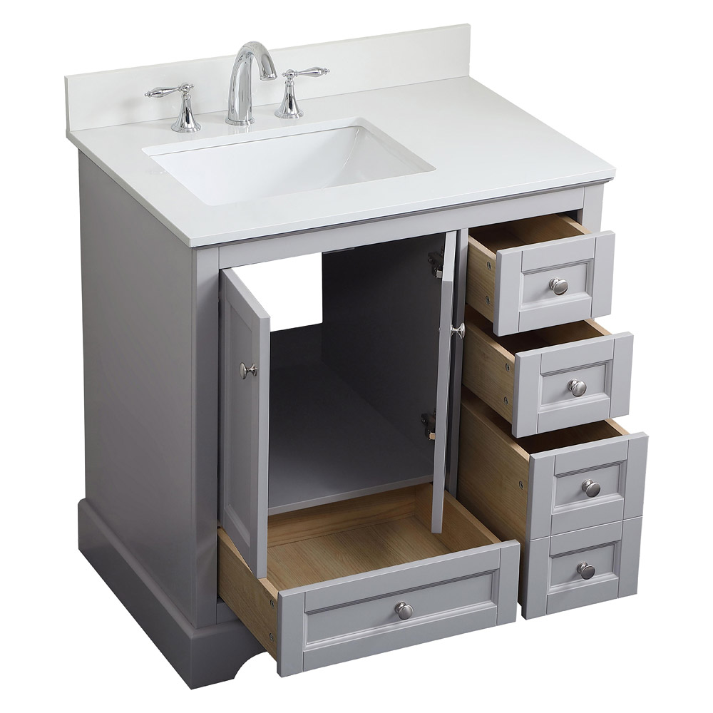 Elegant Bathroom Vanity - Gray (VF15532GR-BS)