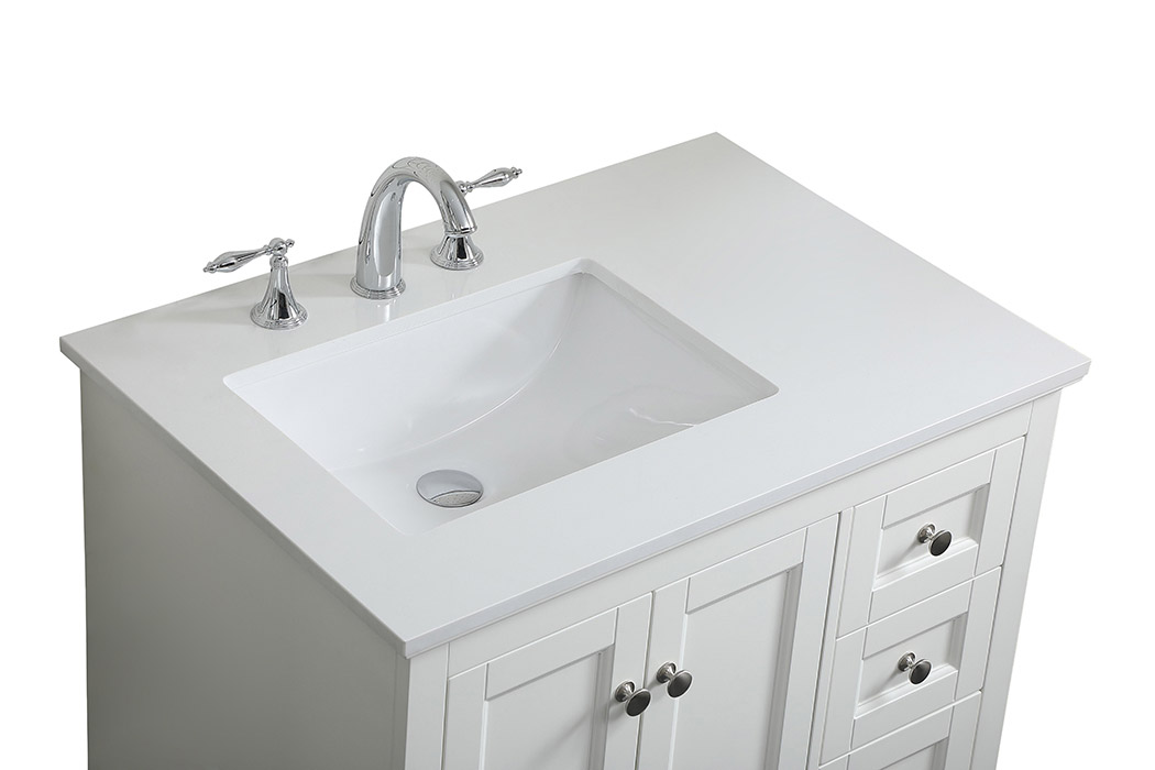 Elegant Bathroom Vanity - White (VF15532WH)