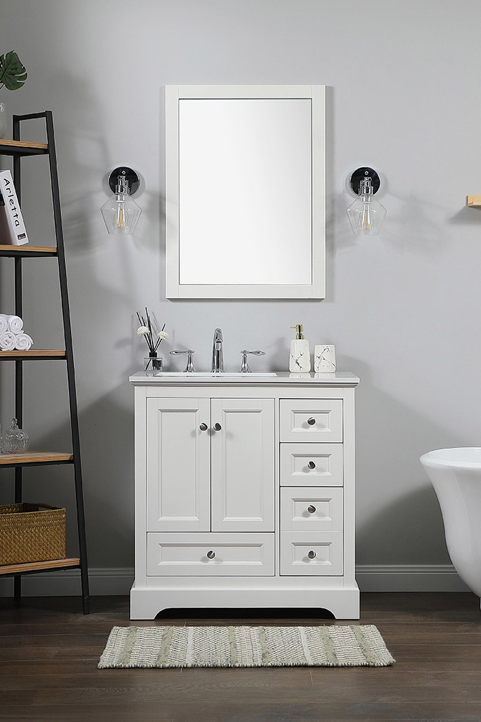 Elegant Bathroom Vanity - White (VF15532WH)