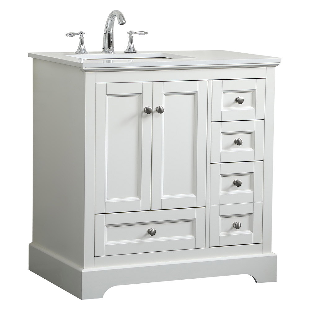 Elegant Bathroom Vanity - White (VF15532WH)