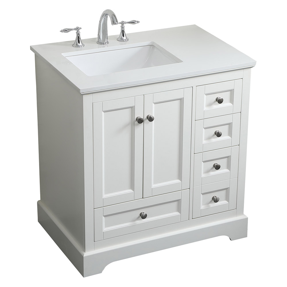 Elegant Bathroom Vanity - White (VF15532WH)