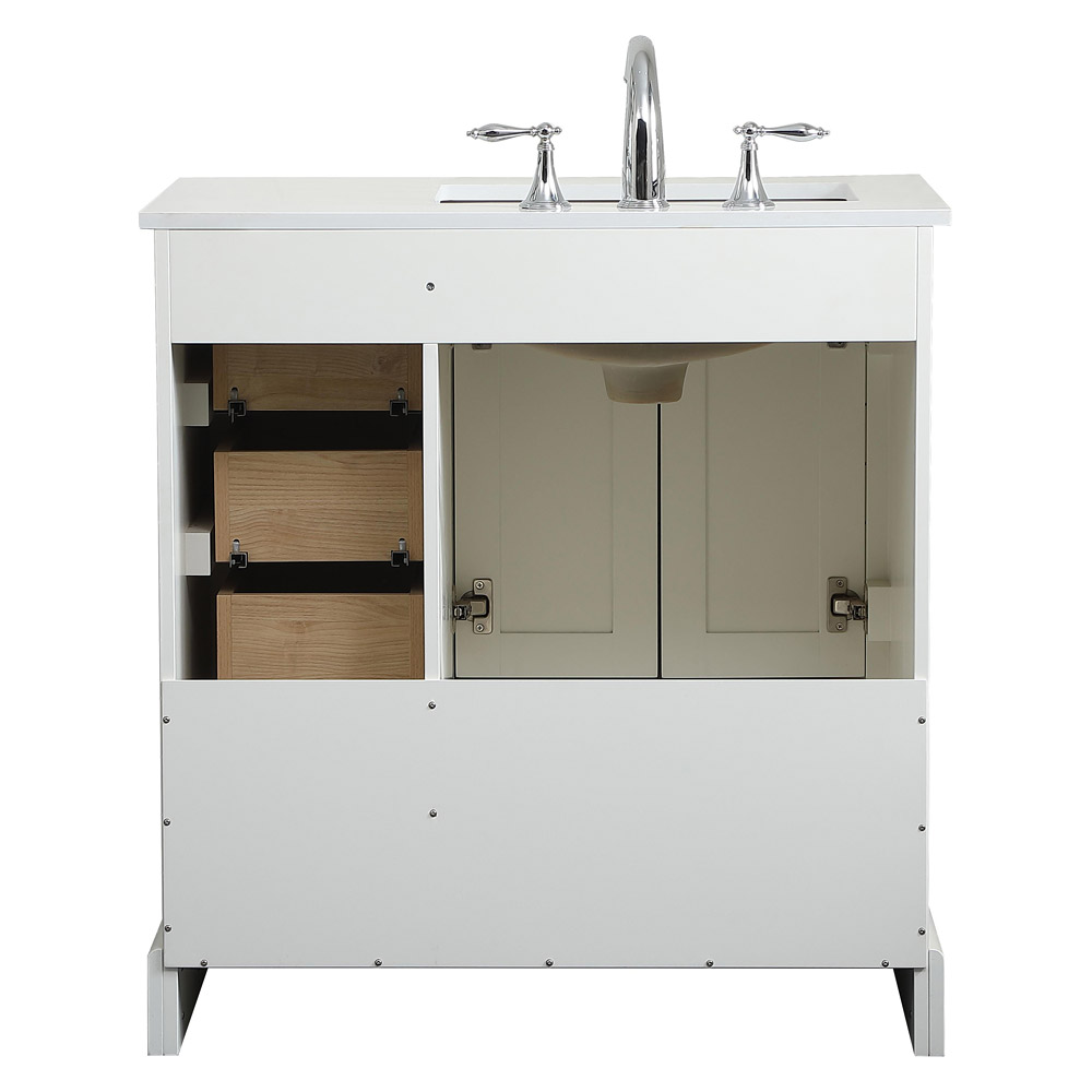 Elegant Bathroom Vanity - White (VF15532WH-BS)