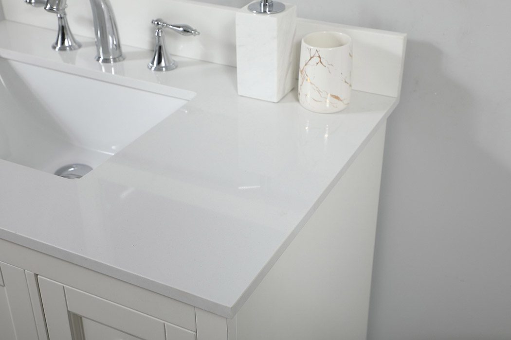 Elegant Bathroom Vanity - White (VF15532WH-BS)