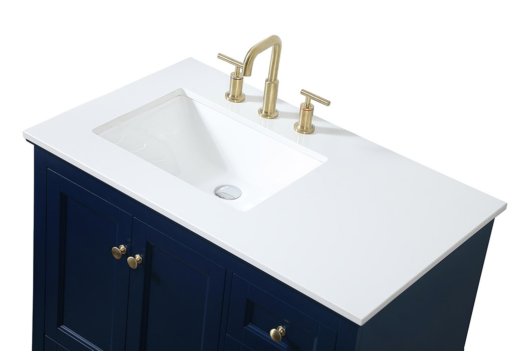 Elegant Bathroom Vanity - Blue (VF15536BL)