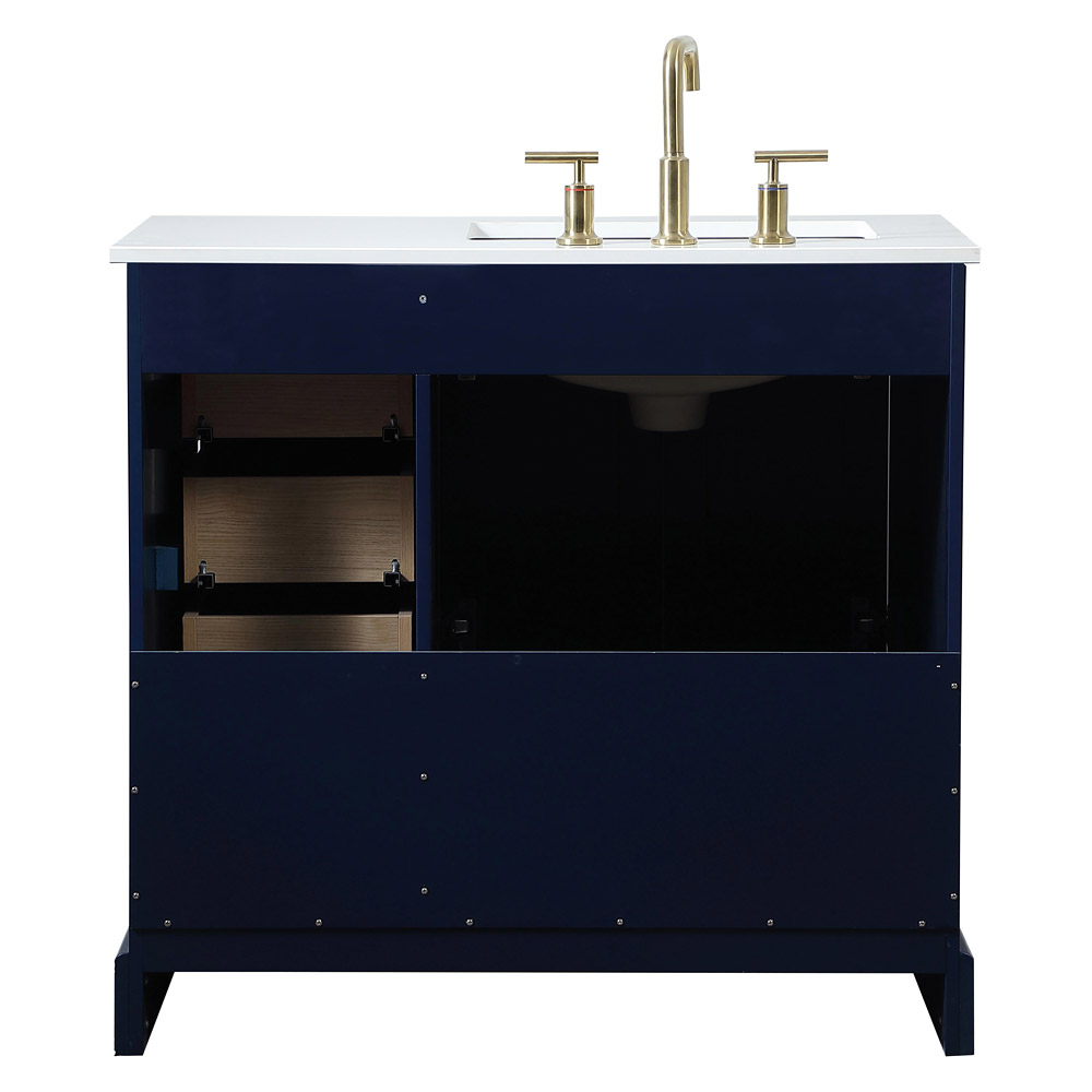 Elegant Bathroom Vanity - Blue (VF15536BL)