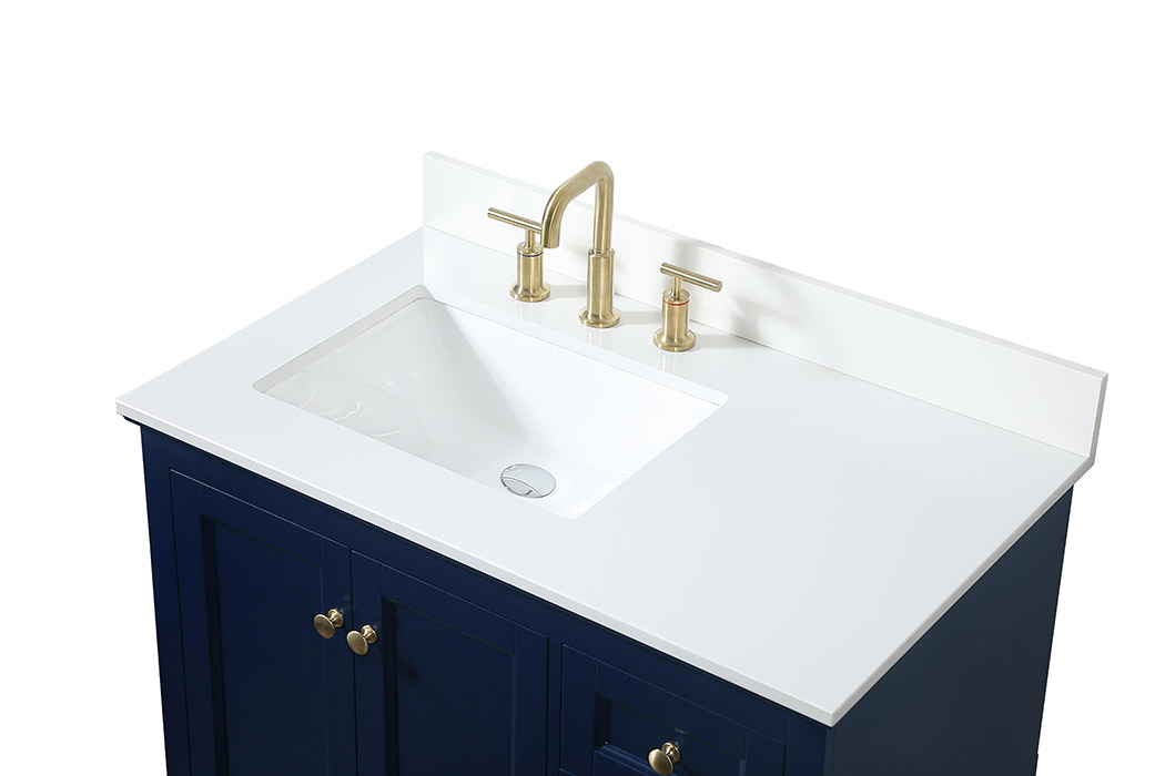 Elegant Bathroom Vanity - Blue (VF15536BL-BS)