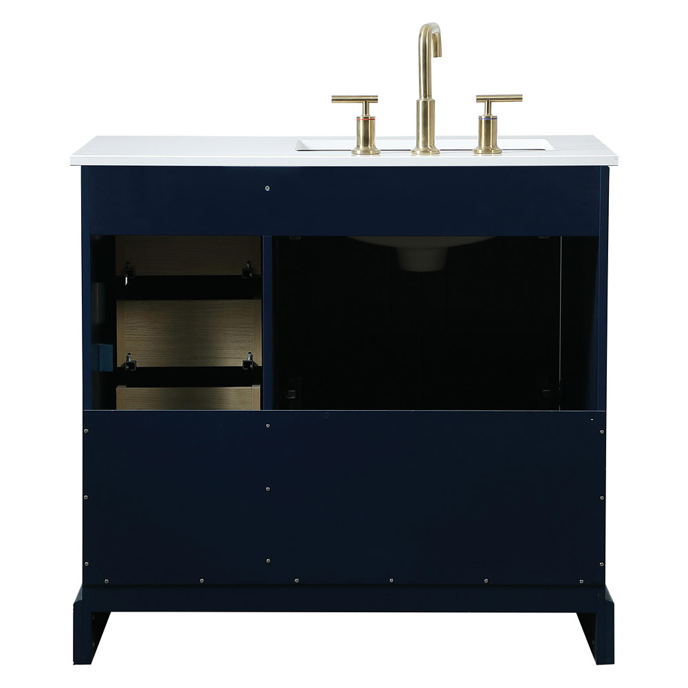 Elegant Bathroom Vanity - Blue (VF15536BL-BS)