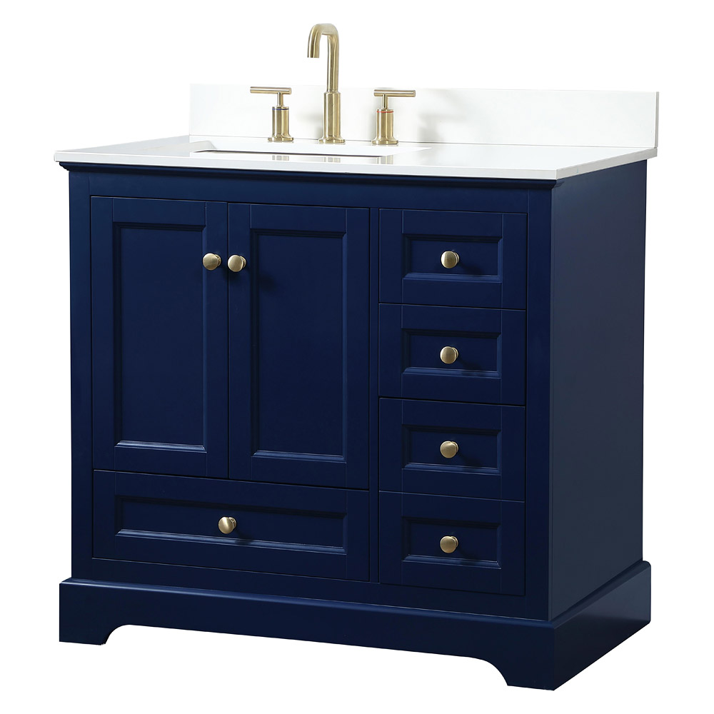 Elegant Bathroom Vanity - Blue (VF15536BL-BS)