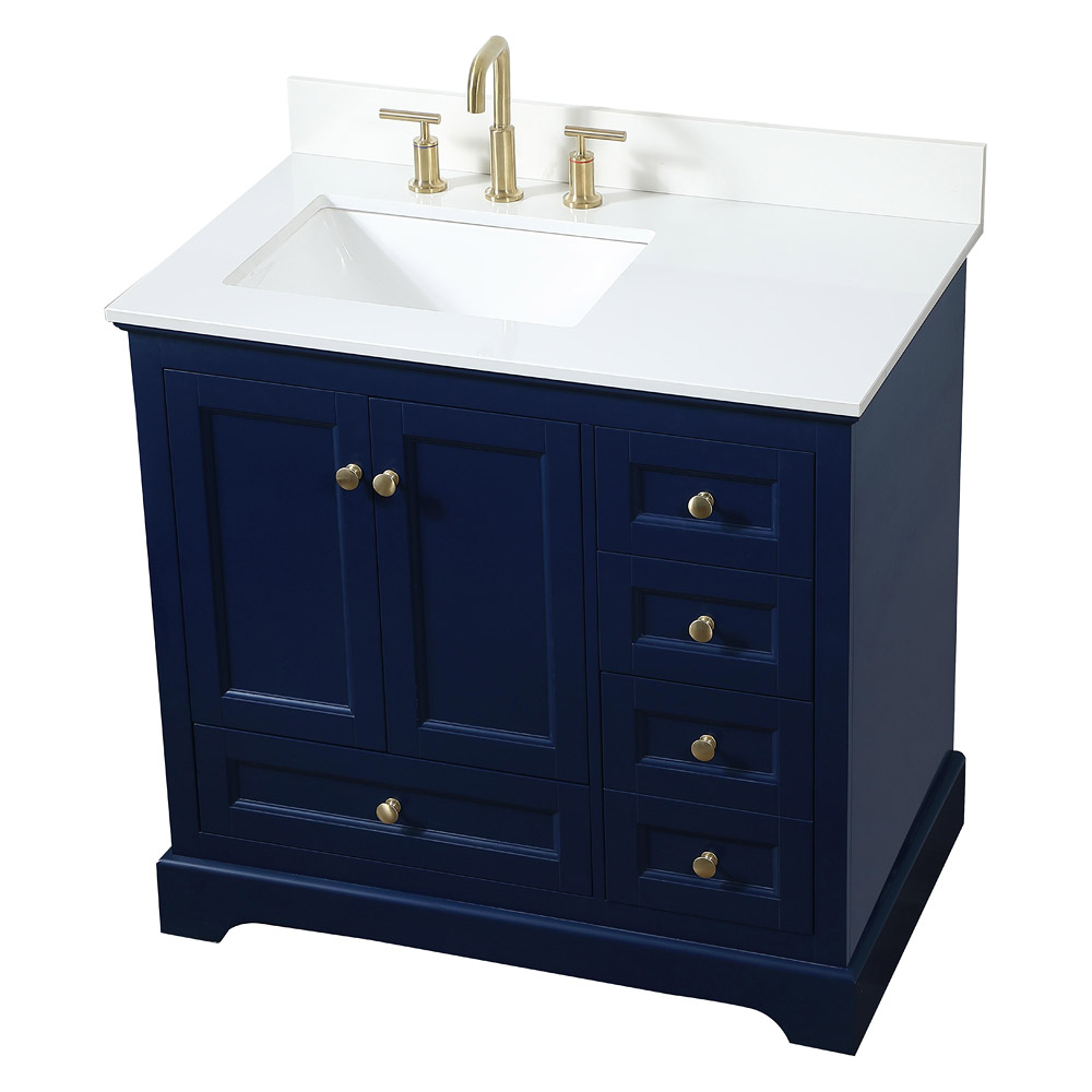 Elegant Bathroom Vanity - Blue (VF15536BL-BS)