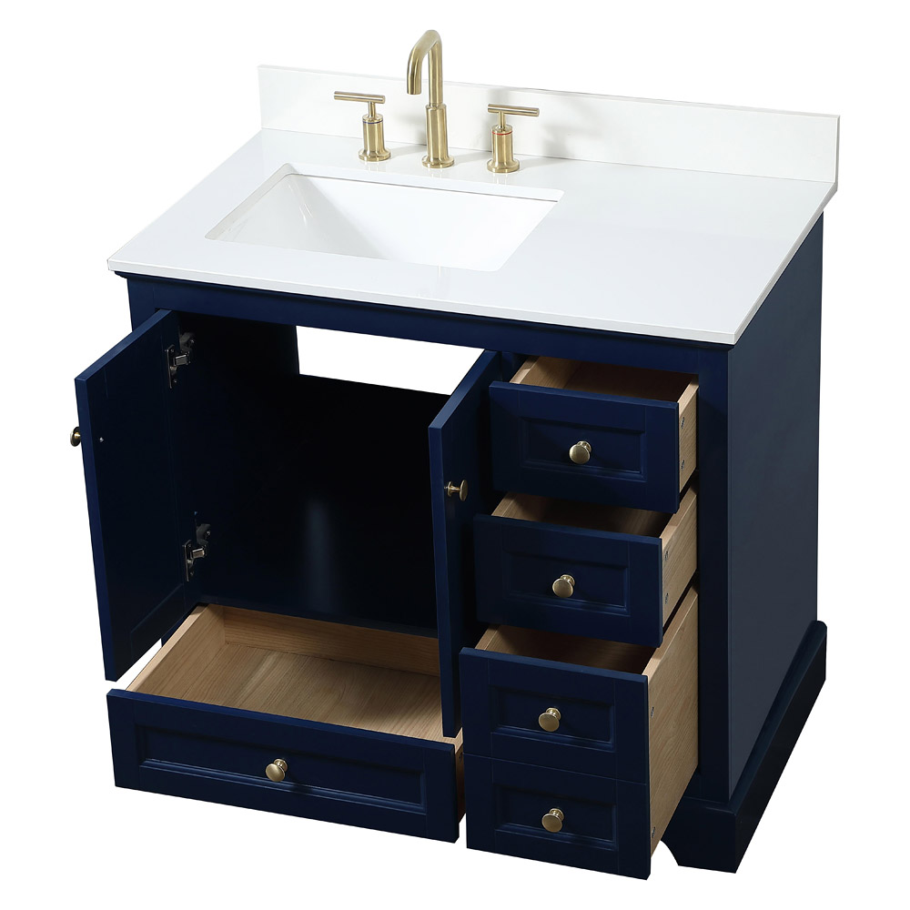 Elegant Bathroom Vanity - Blue (VF15536BL-BS)