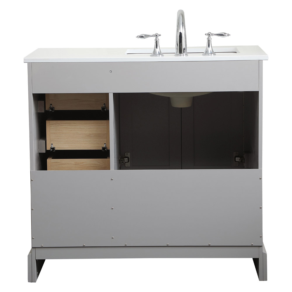 Elegant Bathroom Vanity - Gray (VF15536GR)