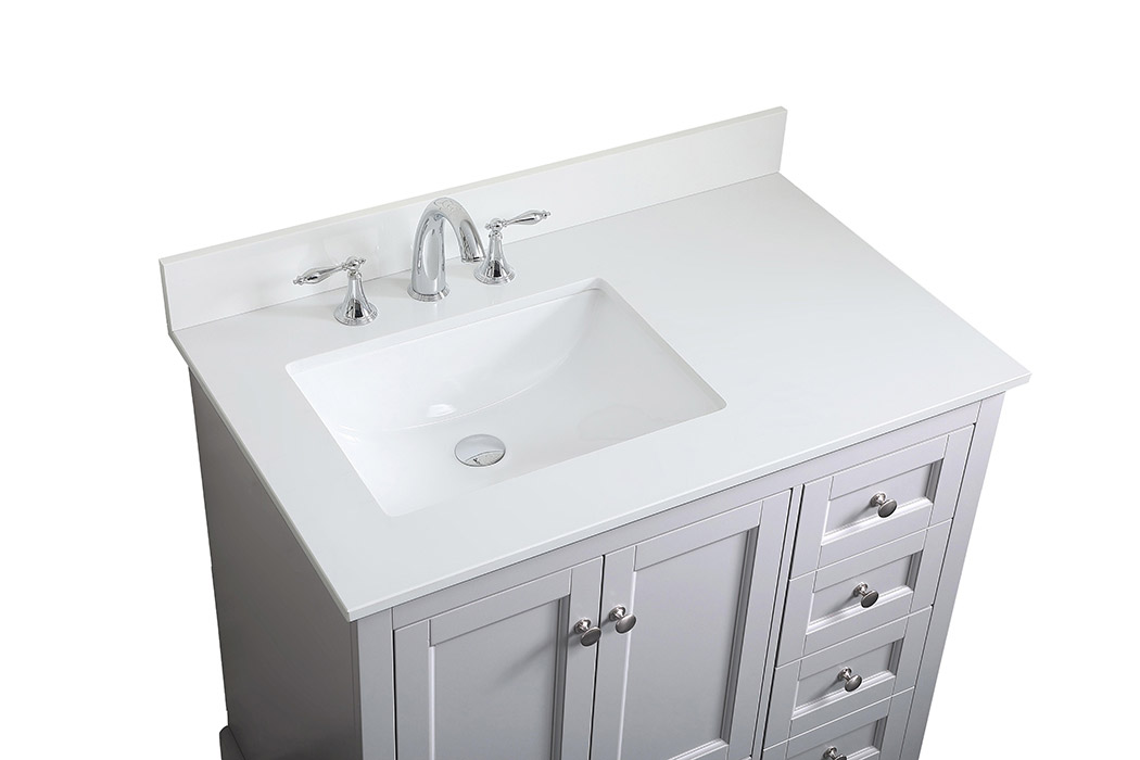 Elegant Bathroom Vanity - Gray (VF15536GR-BS)