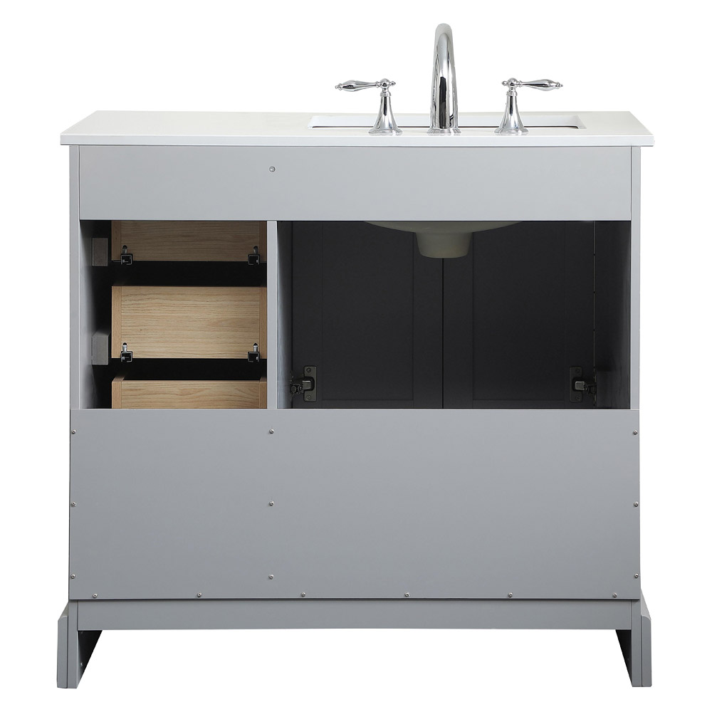 Elegant Bathroom Vanity - Gray (VF15536GR-BS)