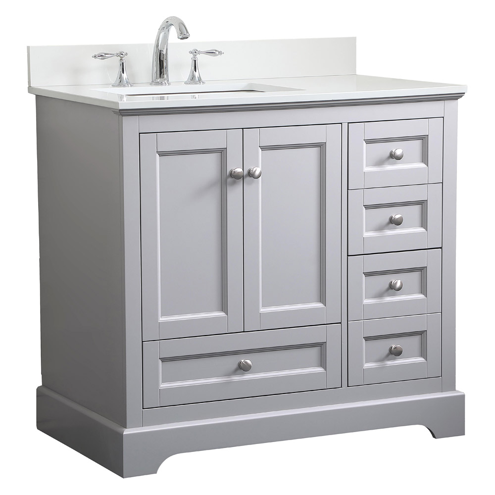 Elegant Bathroom Vanity - Gray (VF15536GR-BS)