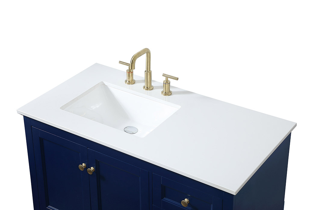 Elegant Bathroom Vanity - Blue (VF15542BL)