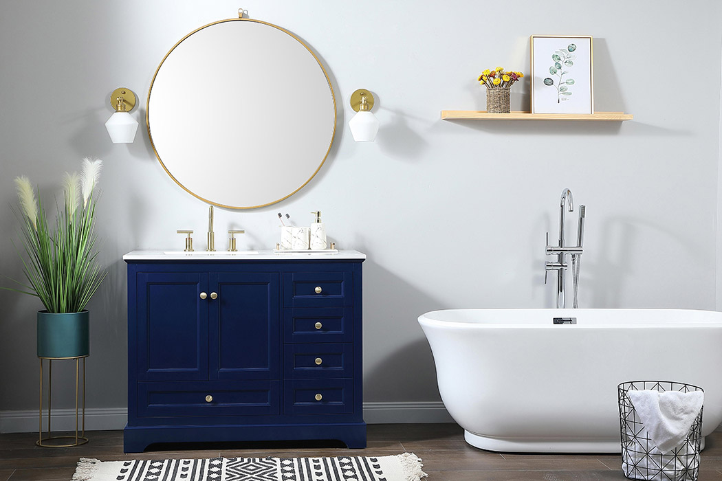 Elegant Bathroom Vanity - Blue (VF15542BL)