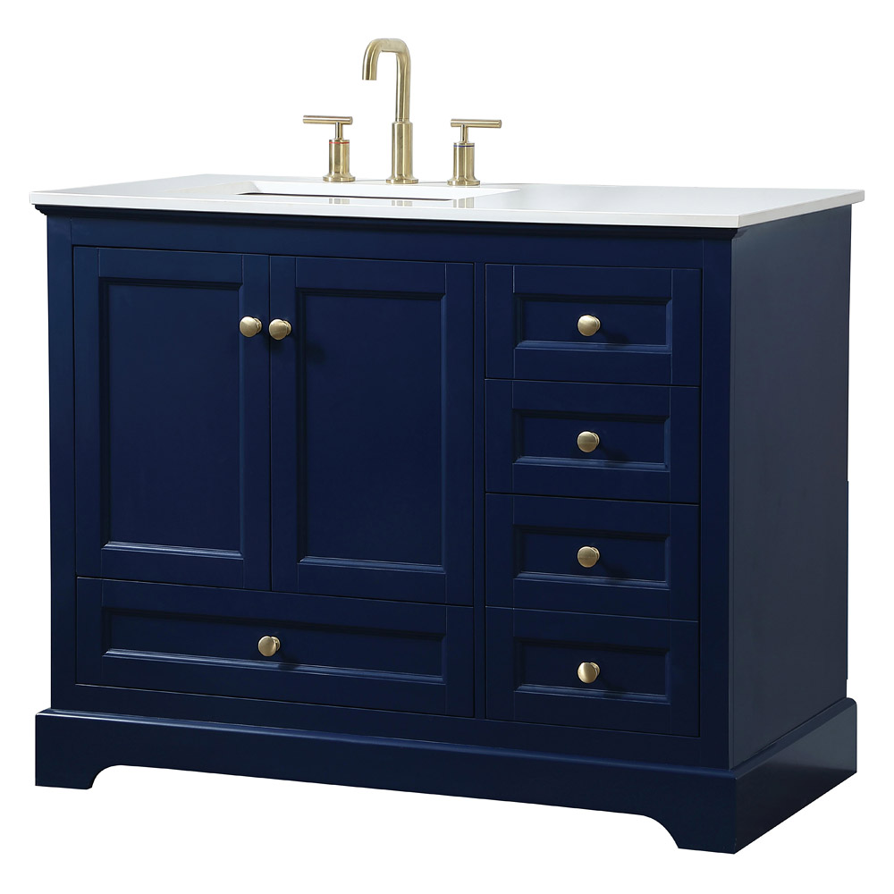 Elegant Bathroom Vanity - Blue (VF15542BL)