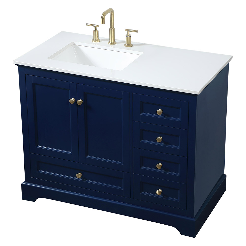 Elegant Bathroom Vanity - Blue (VF15542BL)