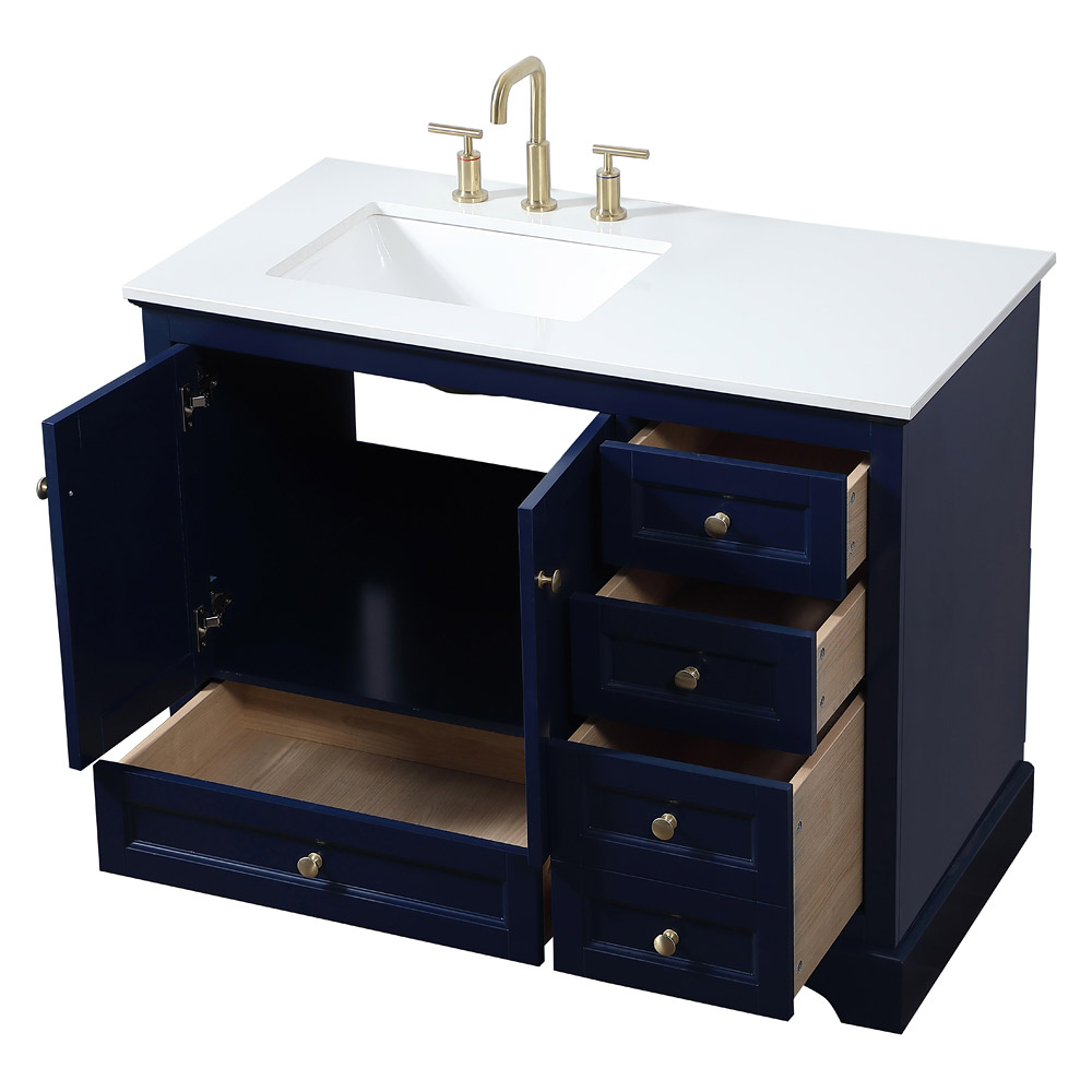 Elegant Bathroom Vanity - Blue (VF15542BL)