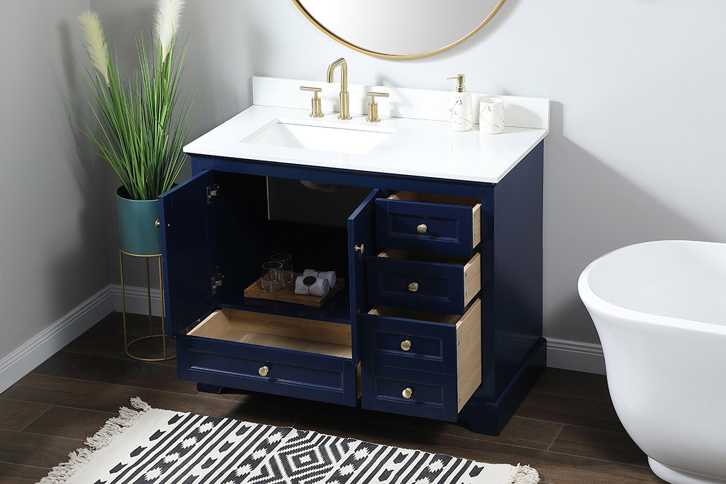 Elegant Bathroom Vanity - Blue (VF15542BL-BS)