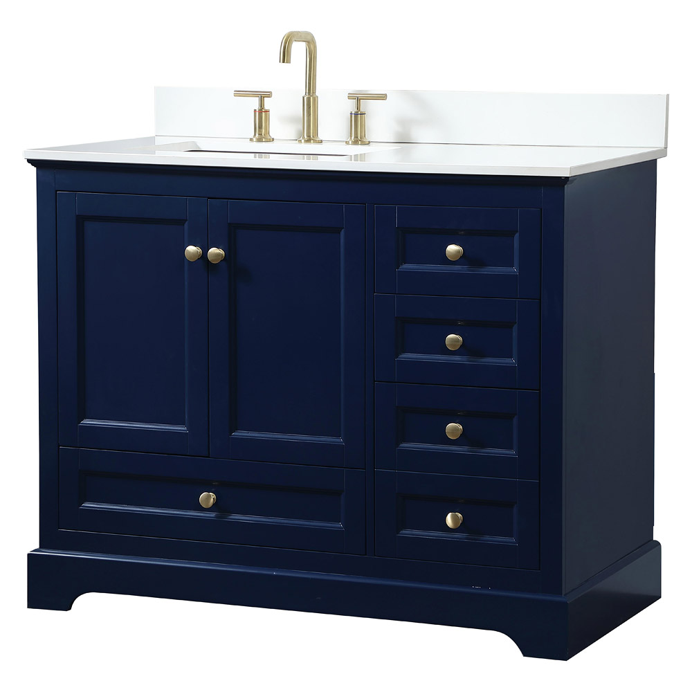 Elegant Bathroom Vanity - Blue (VF15542BL-BS)