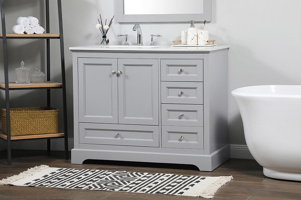 Elegant Bathroom Vanity - Gray (VF15542GR)