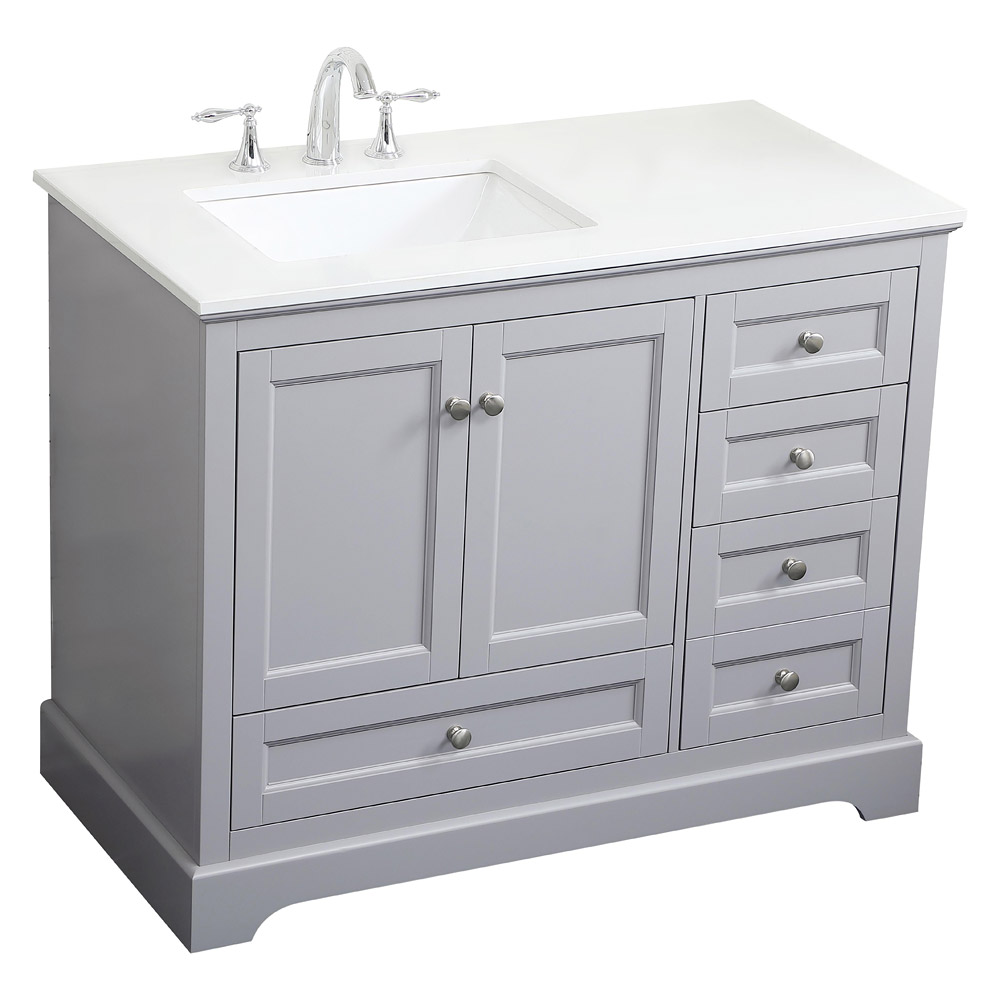 Elegant Bathroom Vanity - Gray (VF15542GR)