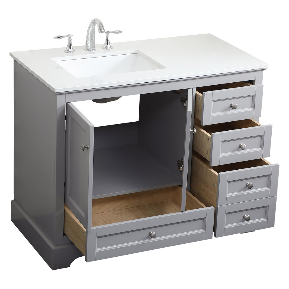 Elegant Bathroom Vanity - Gray (VF15542GR)