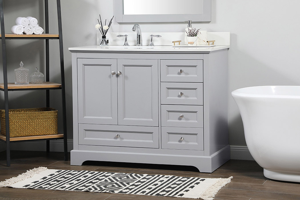 Elegant Bathroom Vanity - Gray (VF15542GR-BS)