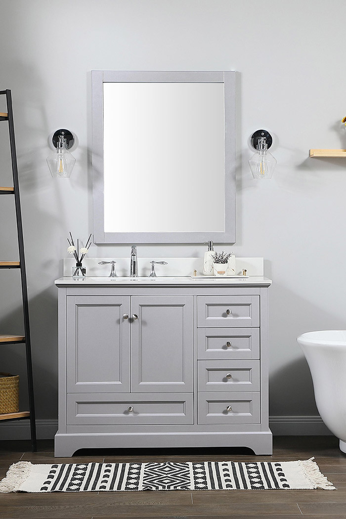 Elegant Bathroom Vanity - Gray (VF15542GR-BS)