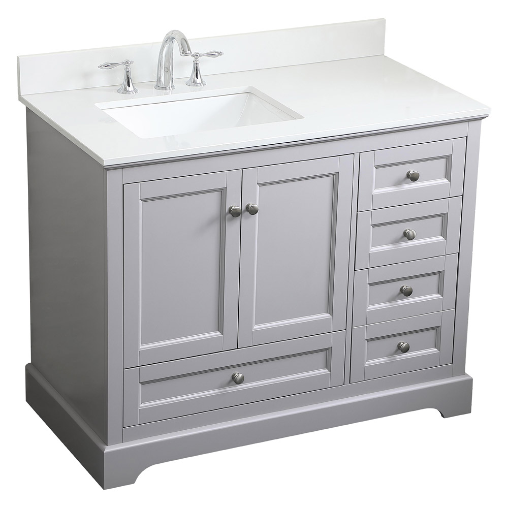 Elegant Bathroom Vanity - Gray (VF15542GR-BS)