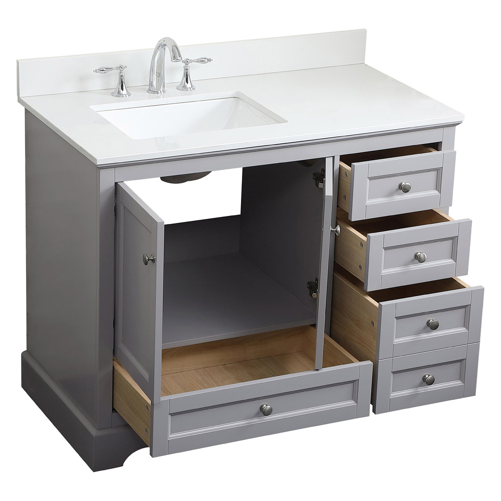 Elegant Bathroom Vanity - Gray (VF15542GR-BS)