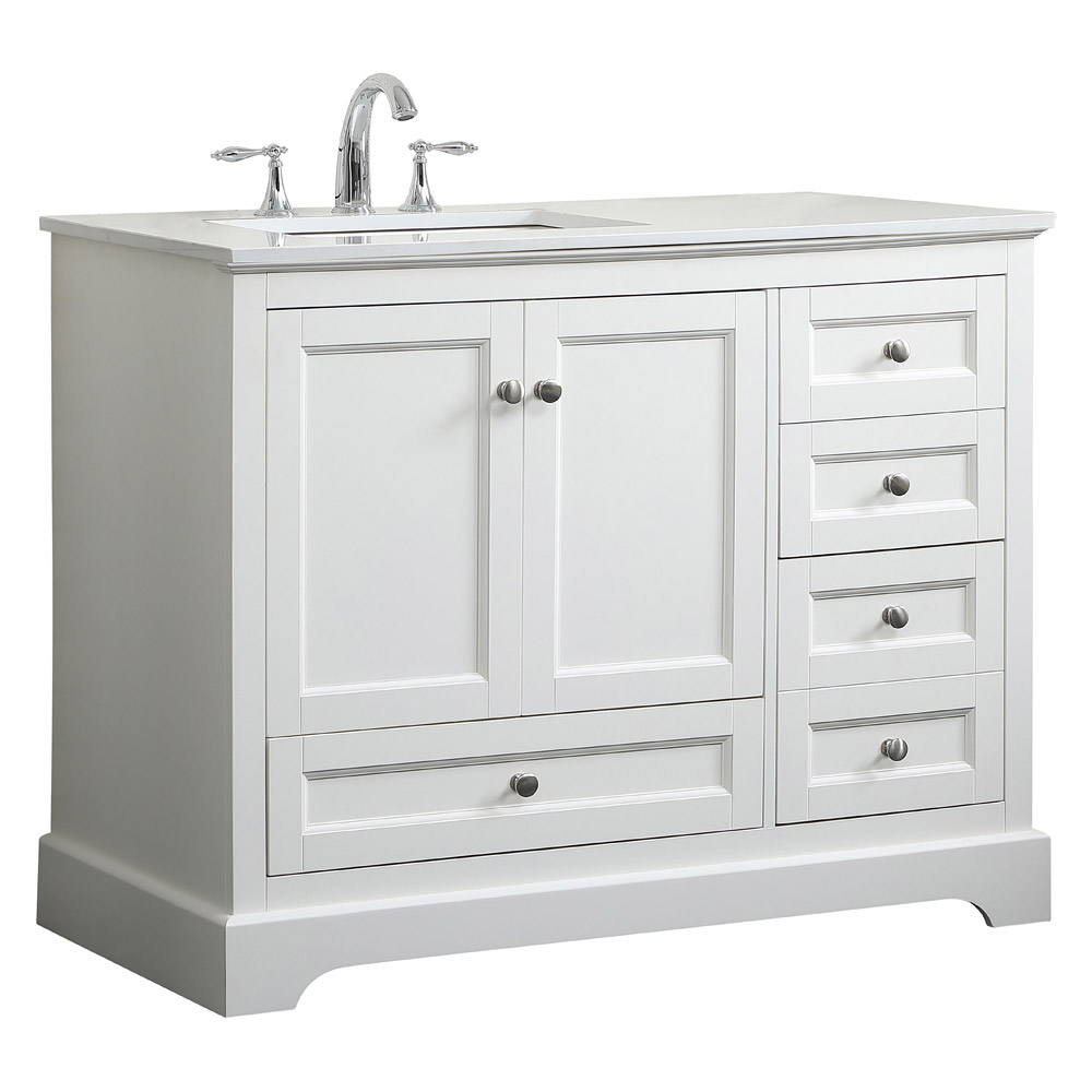 Elegant Bathroom Vanity - White (VF15542WH)