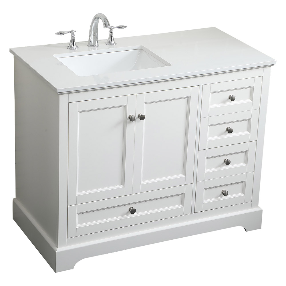 Elegant Bathroom Vanity - White (VF15542WH)