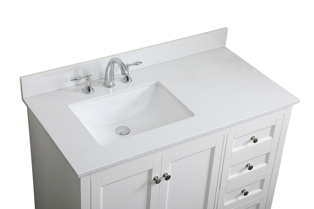 Elegant Bathroom Vanity - White (VF15542WH-BS)