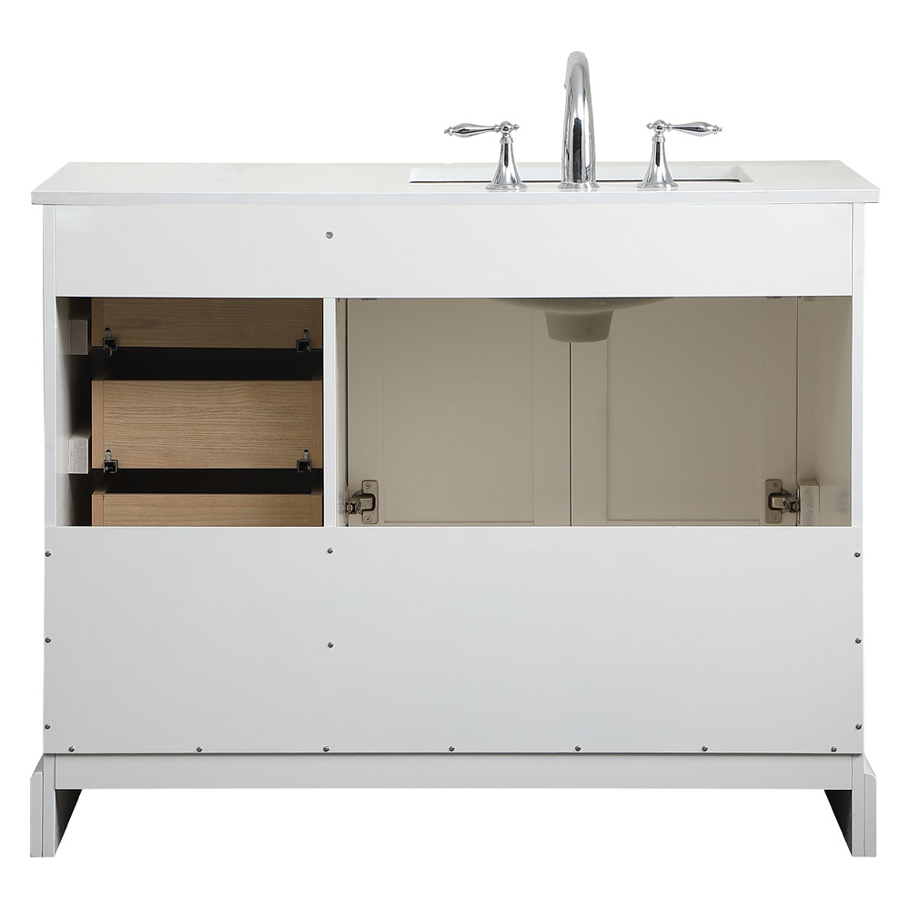 Elegant Bathroom Vanity - White (VF15542WH-BS)