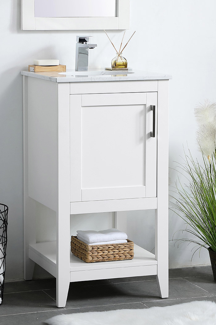 Elegant Bathroom Vanity - White (VF16018WH)