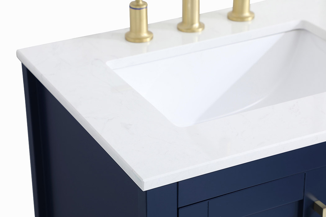 Elegant Bathroom Vanity - Blue (VF16024BL)