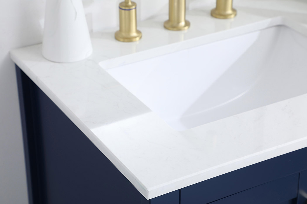 Elegant Bathroom Vanity - Blue (VF16024BL)